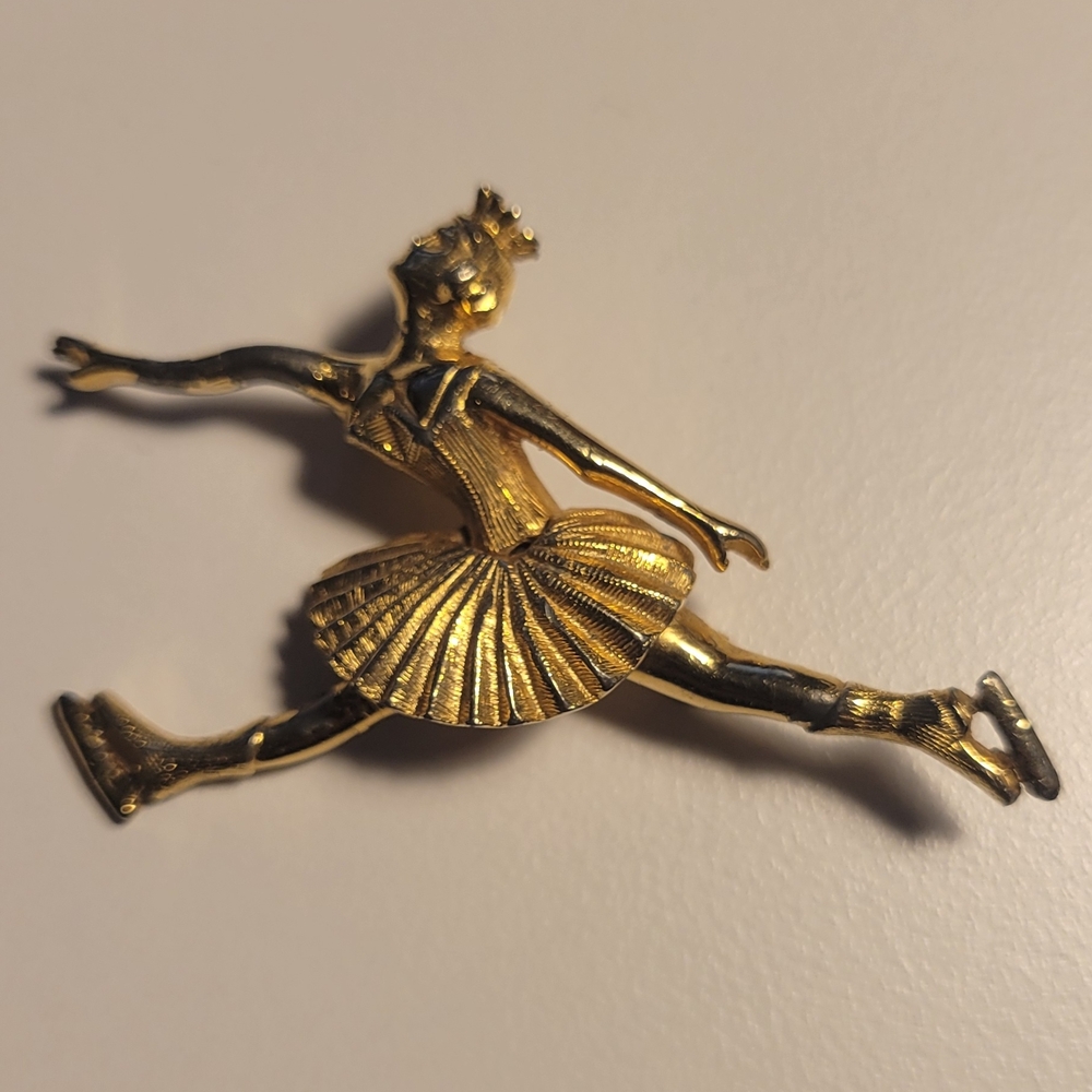 Ice Skater MCM Brooch